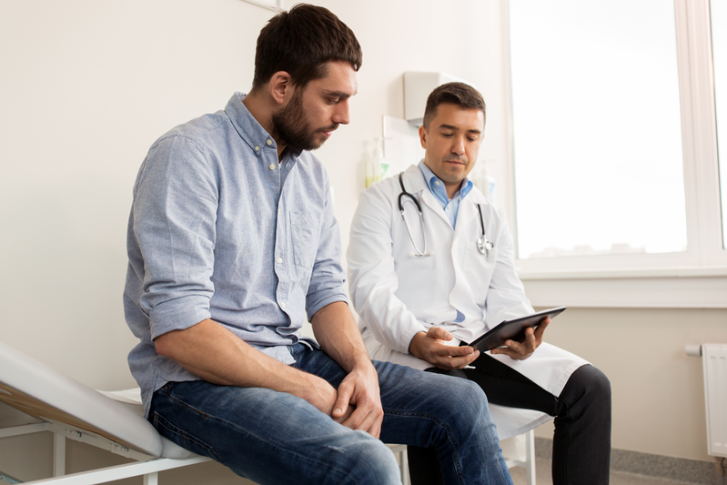 man meeting with doctor